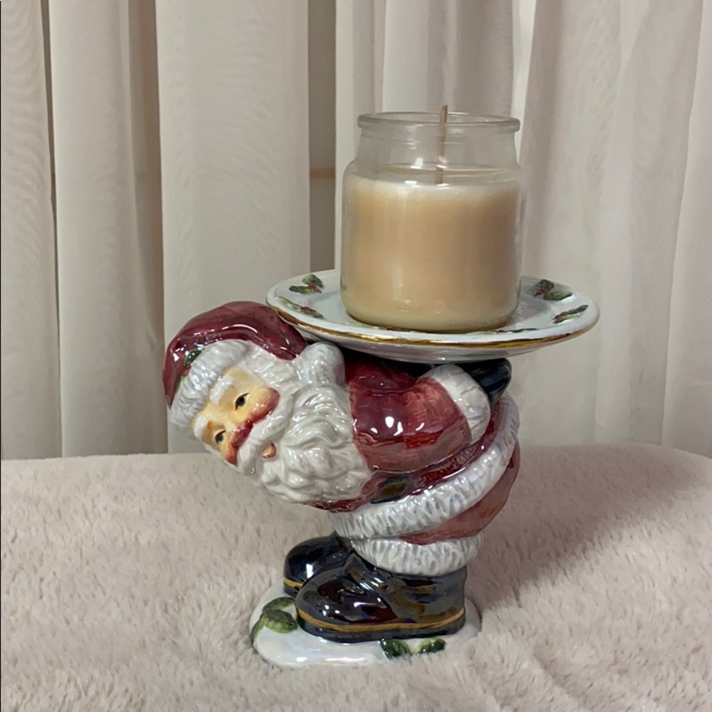 Santa Candle Holder